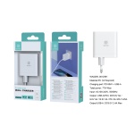 IKREA WA0259 CARGADOR PD 2 PUERTOS USB-A/USB-C 65W 3.25A BLANCO