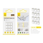 NB1302 TR CONECTORES RJ11 4P4C PARA TELEFONO,TRANSPARENTE