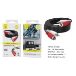 NB1320 NE CABLE AUDIO 2RCA A 2RCA 5M , NEGRO