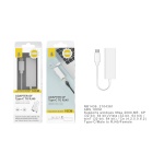 NB1436 BL Cable de Adaptador Type-C (Macho) a Entrada Red RJ45(Hembra), Cable 18cm, Blanco