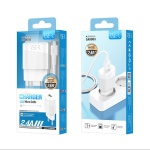 ISER SA0003 CARGADOR 2.4A CON CABLE MICRO USB BLANCO