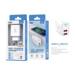 ISER SA0072 CARGADOR CON SMART IC 2 PUERTOS USB-A 2.4A BLANCO