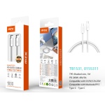 TB1531 BL Cable de datos Coty trenzado para Type-C a Type-C , Compatible con Apple Type-C, 240W/48V/