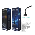 TG7244 NE Microfono Flexible de Jack 3.5mm con Soporte, cable 1.8M, Negro