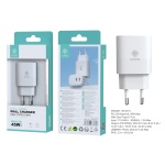 IKREA WA0251 CARGADOR SIN CABLE CON 2 PUERTOS DE TYPE-C 45W BLANCO