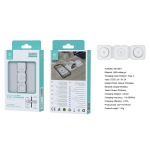 IKREA WA0260 CARGADOR MAGNÉTICO 3 EN 1 PARA IPHONE/IWATCH/EARBUDS 15W/2W/5W BLANCO