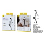 NE5301 Palo Selfie plegable con mando Bluetooth, luz y microfono 3.5mm, 3 modos de luz, 45-60CM, Bateria AAA*3(No incluido), Negro