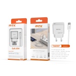 TA0387 BL LUXURY CARGADOR GAN RAPIDO DE RED DEVIN, 1 PUERTO USB-C PD, CON CABLE TYPE-C A TYPE-C, 30W