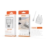 TA0388 BL Luxury Cargador GaN Rapido de Red Devin, 1 puerto USB-C PD, Con Cable Type-C a Lightning,