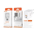 TA0389 BL Luxury Cargador GaN Rapido de Red Devin, 2 puerto USB-C PD+ USB-A QC 3.0, Sin Cable, 30W/3