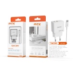 TA0390 BL Luxury Cargador GaN Rapido de Red Devin, 2 puerto USB-C PD+ USB-A QC 3.0, Con Cable Type-C