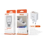 TA0394 BL Luxury Cargador GaN Rapido de Red Devin , 2 puerto(Type-C PD+QC 3.0), Sin Cable, 45W/3.4A