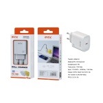 TA0433 BL Luxury Cargador GaN de red rapida Arlo, 1 puerto USB-C PD, Sin cable, 70W/3.5A(Max), Blanco