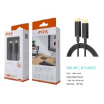 TB1497 NE Luxury Calbe Displayport(Macho) a Displayport(Macho), 4K/60Hz, Cable 1.8M, Negro