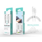 IKREA WB1332 CABLE PD TYPE-C TO TYPE-C PARA SERIES IPHONE 15/MACBOOK 60W 1.5M BLANCO