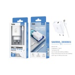 ISER SA0080 CARGADOR PD CON CABLE TYPE-C TO LIGHTNING 20W 3A BLANCO