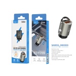 ISER SA0093 CARGADOR ZINC ALLOY PARA COCHE 2 PUERTOS QC+PD 4A 30W GRIS