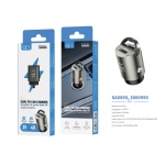 ISER SA0095 CARGADOR ZINC ALLOY PARA COCHE DUAL TYPE-C 4A 35W GRIS