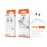 TB1456 BL LUXURY CABLE DE DATOS ZINC ALLOY+SILICONA AIMEE PARA TYPE-C A LIGHTNING, CARGA RAPIDA PD, 30W/12V/2.5A, 1M, BLANCO