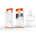 TB1467 BL LUXURY CABLE DE DATOS SILAS NYLON TRENZADO PARA TYPE-C A LIGHTNING, CARGA RAPIDA PD, 30W/1