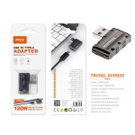 TB1542 NE ADAPTADOR USB 3.1 (MACHO) A TYPE-C(HEMBRA), SOPORTA TRANSMISION DE DATOS Y CARGA 10 GBPS/1