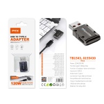 TB1543 NE ADAPTADOR USB 3.1 (MACHO) A TYPE-C(HEMBRA), SOPORTA TRANSMISION DE DATOS Y CARGA 10 GBPS/1