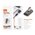 TB1544 NE ADAPTADOR USB 3.1 (MACHO) A TYPE-C(HEMBRA), SOPORTA TRANSMISION DE DATOS Y CARGA 10 GBPS/1