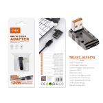 TB1547 NE ADAPTADOR USB 3.1 (MACHO) A TYPE-C(HEMBRA), SOPORTA TRANSMISION DE DATOS Y CARGA 10 GBPS/1