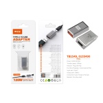 TB1549 PT ADAPTADOR TYPE-C(HEMBRA)A USB 3.1 (HEMBRA), SOPORTA TRANSMISION DE DATOS OTG Y CARGA 10 GB