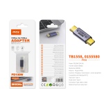 TB1558 MR ADAPTADOR TYPE-C(MACHO)A TYPE-C (MACHO), SOPORTA TRANSMISION DE DATOS/VIDEOS/CARGA 40 GBPS