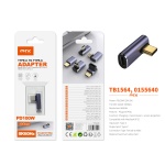 TB1564 MR Adaptador Type-C(Macho)a Type-C (Hembra), Soporta transmision de datos/videos/carga 40 Gbp