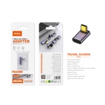 TB1569 MR Adaptador Type-C(Macho)a Type-C (Hembra), Soporta transmision de datos/videos/carga 40 Gbp