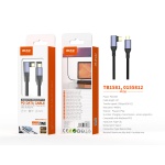 TB1581 NE CABLE DE DATOS Y VIDEOS L 2EN1 TRENZADO MILDRED PARA TYPE C A TYPE-C CARGA RAPIDA, USB3.2/