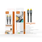 TB1595 NE Cable de Datos y Videos 2en1 trenzado Mildred para Type C a Type-C Carga Rapida, USB3.2/20