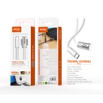 TB1696 BL Cable de carga trenzado USB-C a Magsafe 2 en T para MacBook, 100W/20V/5A/1.8M, Blanco