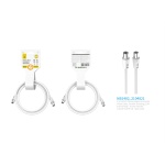 NB1482 Cable de Video(Coaxial) Conector banado en niquel 9.5mm Macho a Hembra, doble blindaje, 1.5