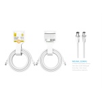 NB1484 CABLE DE VIDEO(COAXIAL)CONECTOR BANADO EN NIQUEL 9.5MM MACHO A HEMBRA , DOBLE