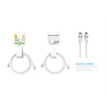 NB1489 CABLE DE VIDEO(COAXIAL)CONECTOR BANADO EN NIQUEL 9.5MM MACHO A MACHO , DOBLE