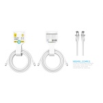 NB1491 CABLE DE VIDEO(COAXIAL)CONECTOR BANADO EN NIQUEL 9.5MM MACHO A MACHO , 5