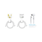 NB1498 CABLE DE VIDEO(COAXIAL), CONECTOR BANADO EN NIQUEL 9.5MM MACHO A CONECTOR F MACHO , , DOBLE