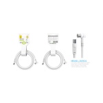 NB1501 Cable de Video(Coaxial) Conector banado en niquel 9.5mm Macho a Hembra , 3 Metro, Blanco