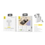 NC3264 BL Auriculares Bluetooth TWS Bastian Bateria lition(25mAh*2) con estuche cargable(200mAh), Soporta Carga Inalambrica, Blanco