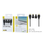 AU216 Cable 3 en 1 HDMI con claveja Micro/Mini HDMI 1.5M