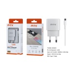 TA0409 BL Luxury Cargador de Red Ayme, 1 puerto USB-A, Con Cable Type-C, 2.4A(Max), Blanco