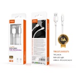 TB1227 BL CABLE DE DATOS NIGHT CON INDICADOR DE CARGA LED PARA IP 5 -11, 5A 1M, BLANCO