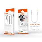 TB1501 BL LUXURY ADAPTADOR DE AUDIO DIGITAL , TYPE-C(MACHO) A 3.5MM(HEMBRA),SOPORTA LLAMADA Y MUSICA