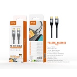 TB1585 NE CABLE DE DATOS CHAY TRENZADO PARA TYPE-C A TYPE-C , CARGA RAPIDA PD, 240W/480MBPS, 1.5M, N