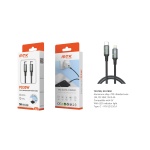 TB1789 LUXURY CABLE DE DATOS QUANTIL TRENZADO PARA TYPE-C A LIGHTNING CON INDICADOR LED, 30W/9V/3.4A