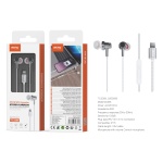 TC3269 BL+GR Auricular lightning Chiara con microfono y boton de llamada, Cable 1.2m, Blanco+Gris 【NO BLUETOOTH】