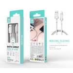 IKREA WB1348 CABLE DE DATOS TRENZADO LIGHTNING 1M 5V 3.4A BLANCO